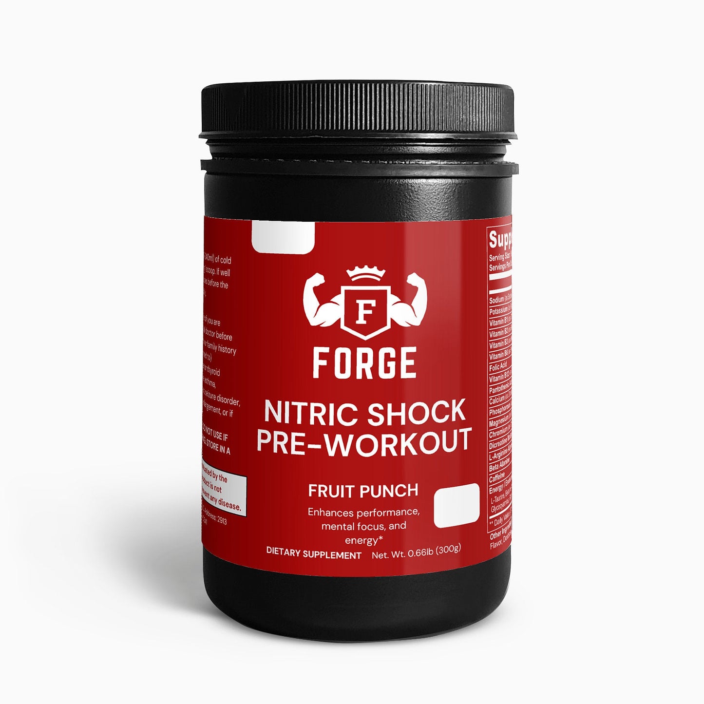 Nitric Shock Pre-Workout Powder (Fruit Punch) FORGE